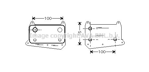 AVA QUALITY COOLING масляный радиатор, двигательное масло MSA3376